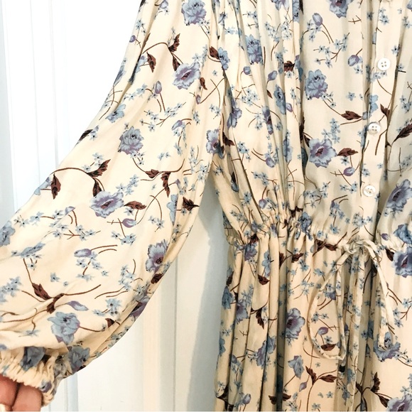 NWT Free People Blue Floral Print Dress - Picture 12 of 15
